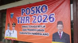 Dinas Ketenagakerjaan dan Transmigrasi (Disnakertrans) Kabupaten Pandeglang, buka posko pengaduan Tunjangan Hari Raya (THR) Lebaran Idul Fitri 2026.