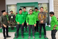 Sejumlah kader PKB Pandeglang saat ditemui awak media seusai acara Muscab PKB di Pandeglang, Minggu (5/4/2026)
