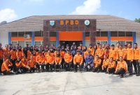 BPBD-PK Kabupaten Pandeglang menggelar apel Hari Kesiapsiagaan Bencana (HKB) 2026 di halaman kantor setempat, Minggu (26/4/2026).