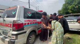 Kondisi proyek perbaikan Jalan Kaduagung–Gunungkencana di Desa Tambakbaya, Kecamatan Cibadak, Kabupaten Lebak, tanpa rambu peringatan diduga menjadi penyebab kecelakaan pengendara motor, Selasa (19/5/2026).