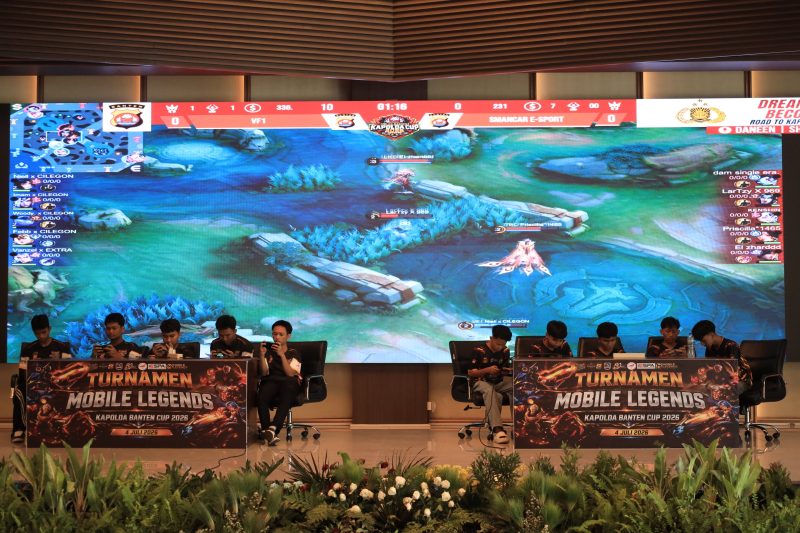 Polda Banten menggelar Turnamen Mobile Legends Kapolda Banten Cup 2026 dalam rangka memeriahkan Hari Bhayangkara ke-80. Turnamen ini menjadi ajang seleksi atlet eSport terbaik Banten untuk berlaga di Kapolri Cup 2026.