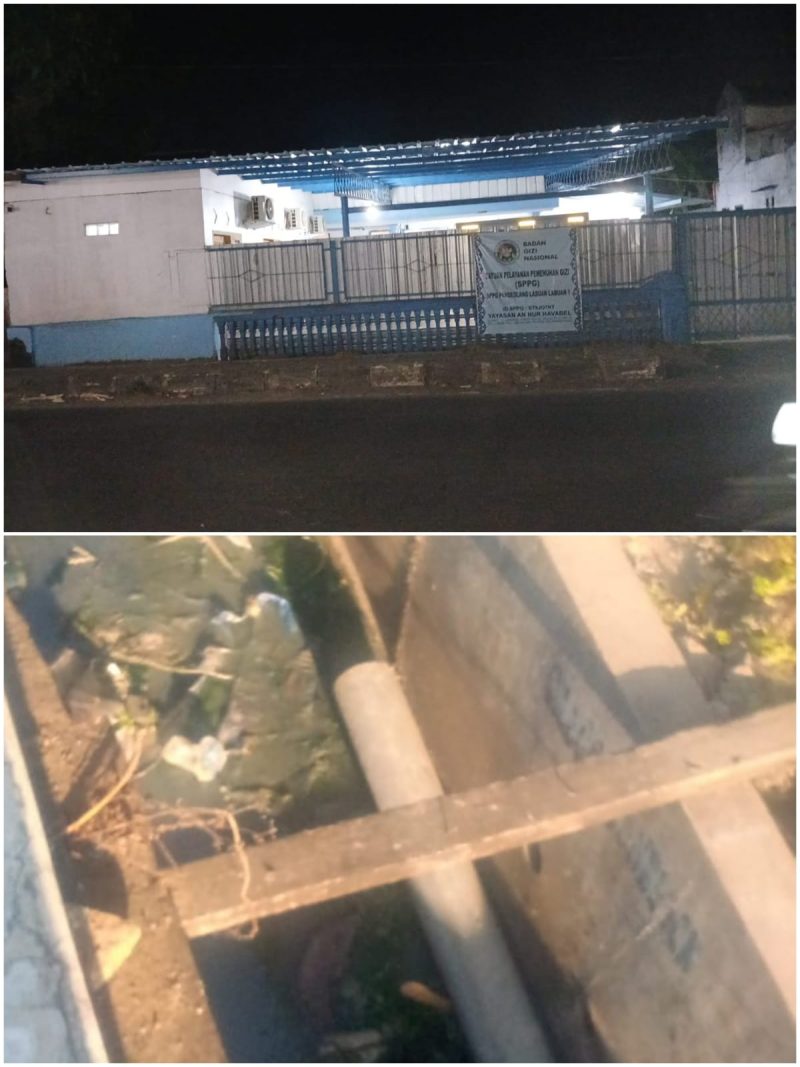 Warga Labuan Keluhkan bau tak sedap diduga dari dapur SPPG Labuan Satu.