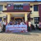 Kapolsek Menes, Kompol L. Wahyu Bintarna bersama FPM santuni puluhan anak yatim dan dhuafa.